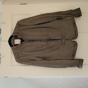 Hip length, khaki green, blazer from Anthropologie, US size 14